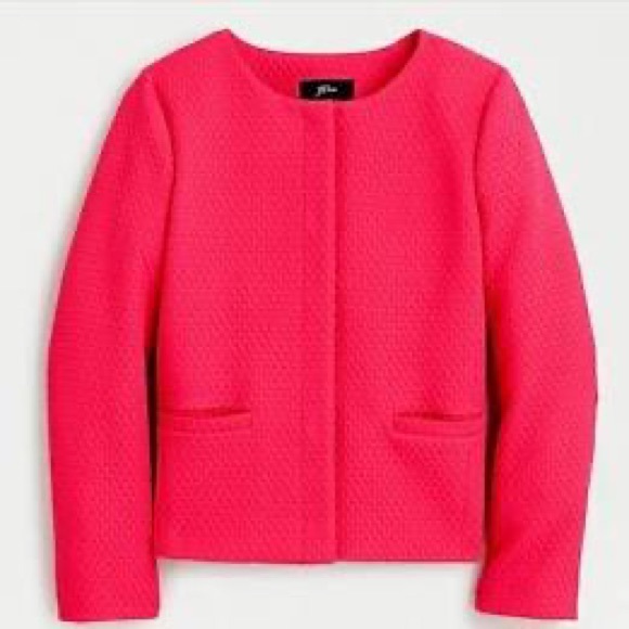 J. Crew Jackets & Blazers - JCrew portfolio cropped jacket, 3/4 sleeves Bright Fuchsia color